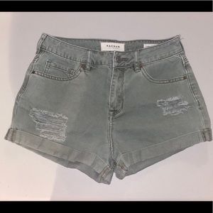 pac sun olive green shorts size 25